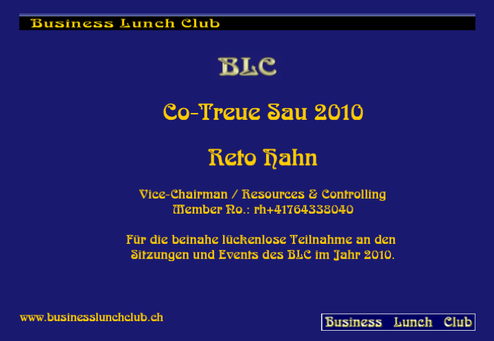 Co-Treue Sau 2010 Reto