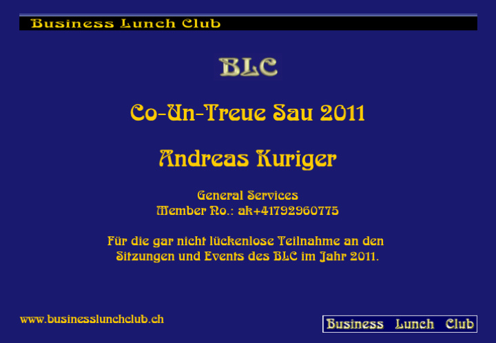 Co-Un-Treue Sau 2011 Kuri