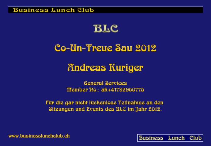 Co-Un-Treue Sau 2012 Kuri