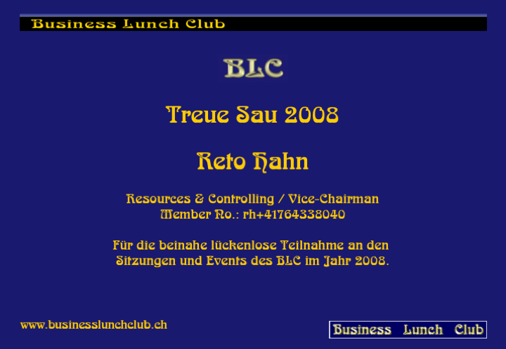 Treue Sau 2008 Reto