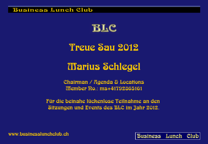 Treue Sau 2012 Marius