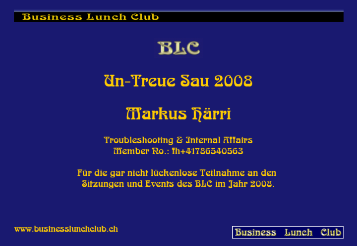 Un-Treue Sau 2008 NSF
